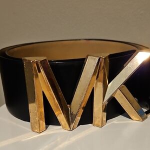Michael Kors Black and Gold Belt